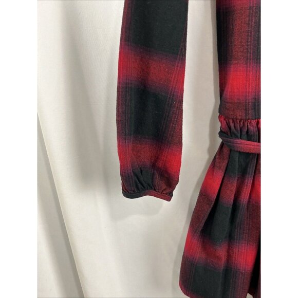 Ralph Lauren Plaid Flannel Dress Girls Size 16 Grunge Gorpcore - Picture 3 of 11